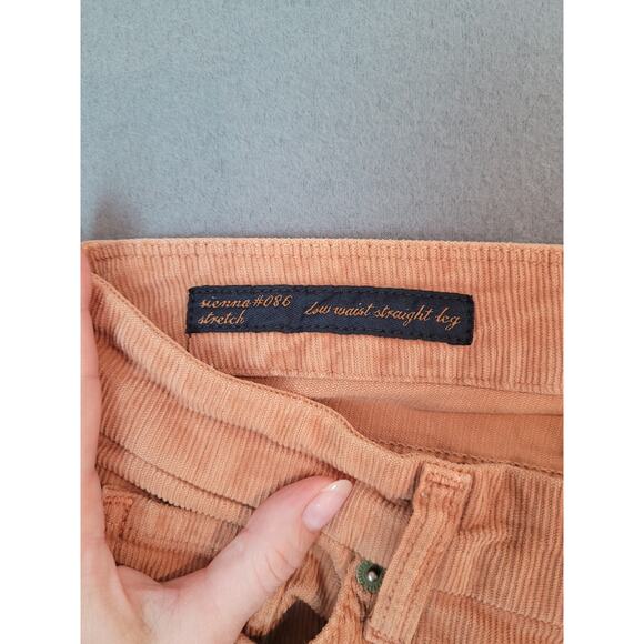 Citizens of Humanity Sienna Corduroy Pants Burnt Orange Rust Sz 31 Slim Straight - Picture 12 of 15